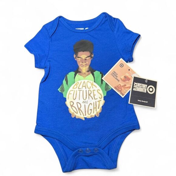 Black Futures are Bright baby onesie Size 0-3 Months - Picture 1 of 3